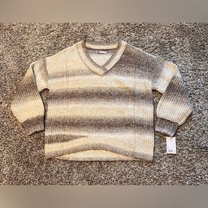 Striped V-Neck Sweater